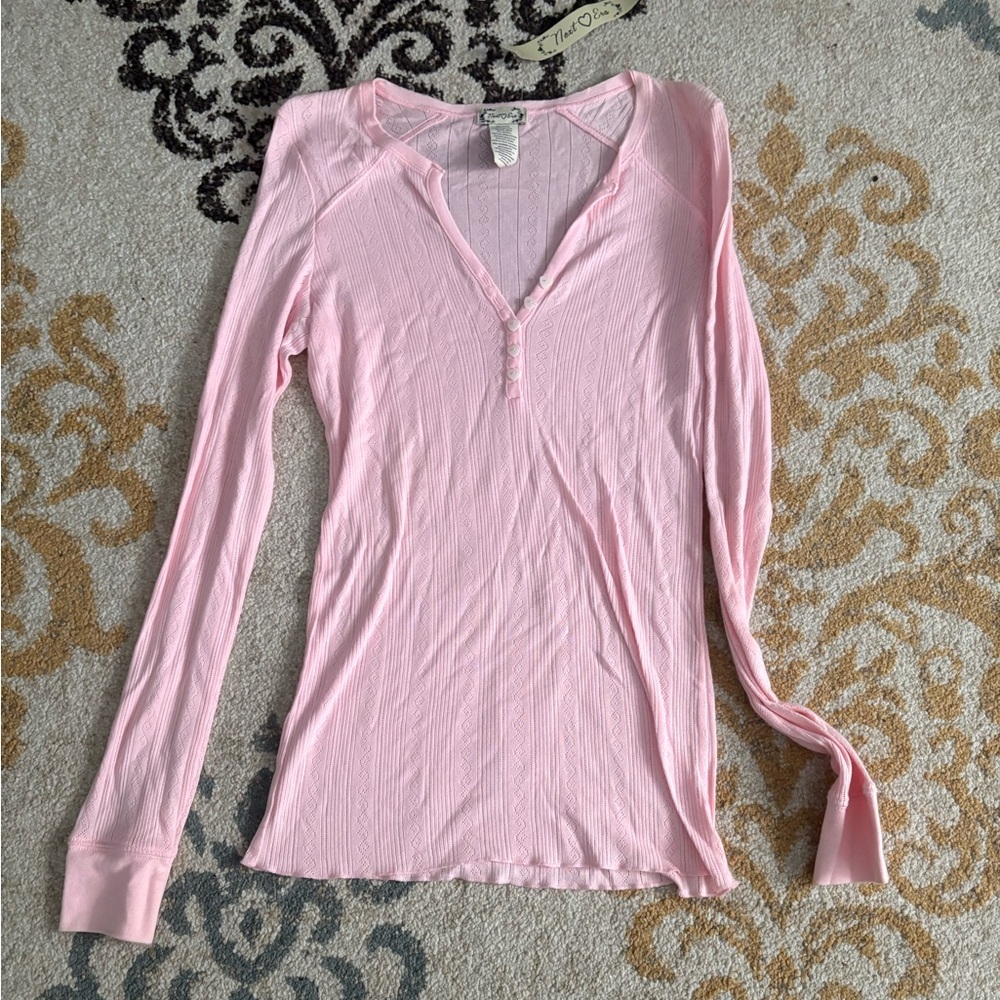Pink Long Sleeve Women's Top
